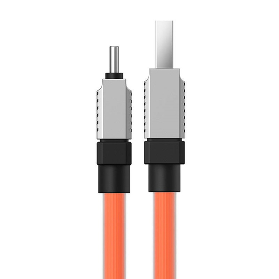 Cablu Baseus Seria CoolPlay USB-A la Type-C 5A 100W 1m, portocaliu, 2 image