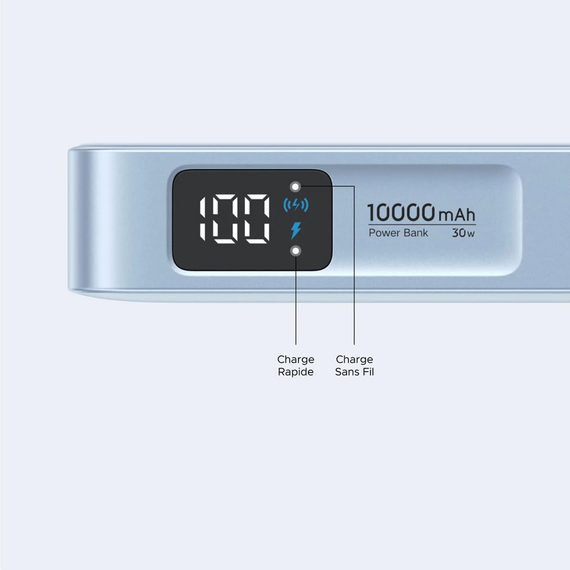 UGREEN Power Bank MagFlow Qi2.2 10000mAh, 30W, Starlight Blue, 2 image