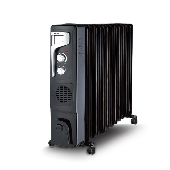 Raf Radiator ulei + ventilator turbo R.1329B, 13 secțiuni, 2900W, negru