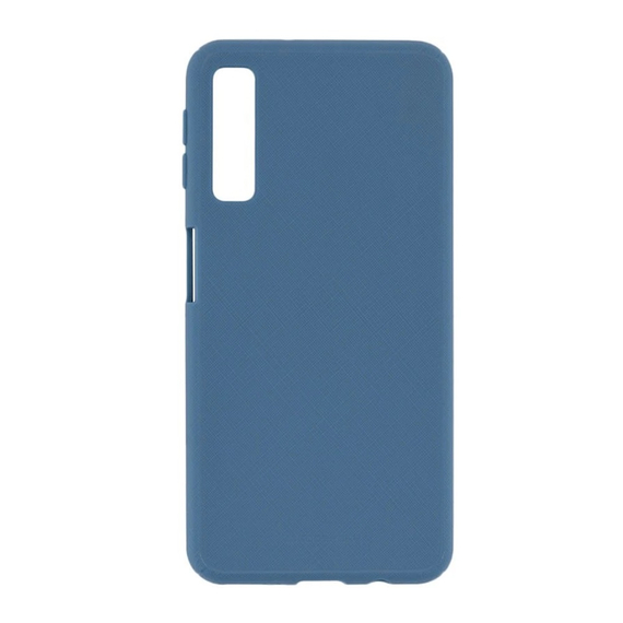 Carcasă Cască TPU Suede Samsung A7 (2018), albastru închis