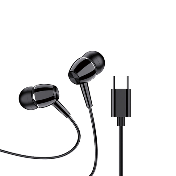 Ksiga Căști tip C cu microfon Jiaxuan KSC-1296, negru