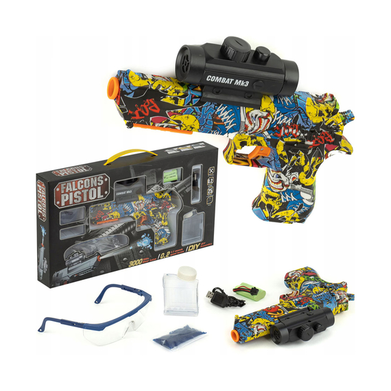 Pistol electric cu apă și gel pentru jucării Blaster Model 699-3, negru (2 bucăți în set), 2 image