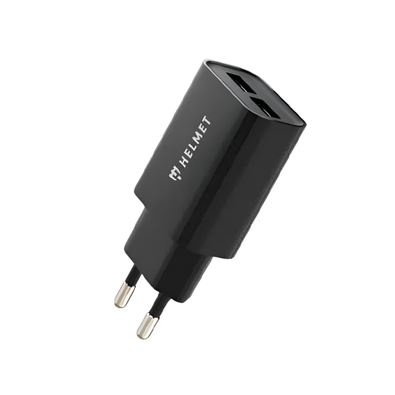 Încărcător de perete pentru cască 2xUSB 2.4A, negru