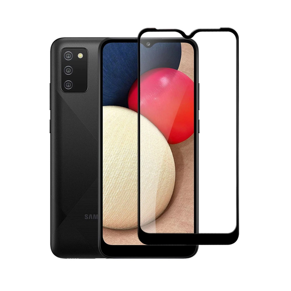 Cască Diamond Glass 5D Samsung A02s/A02/A12/A03s/M12/A03/A03 Core/A04/A04S, negru