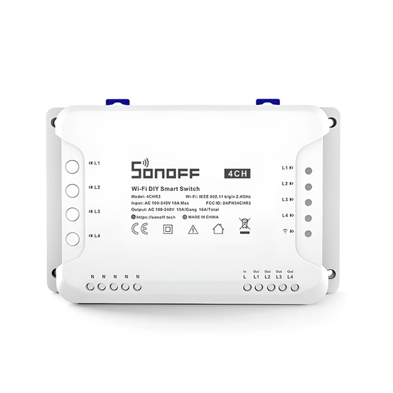Întrerupător inteligent Sonoff Wi-Fi 4-Gang 4CHR3