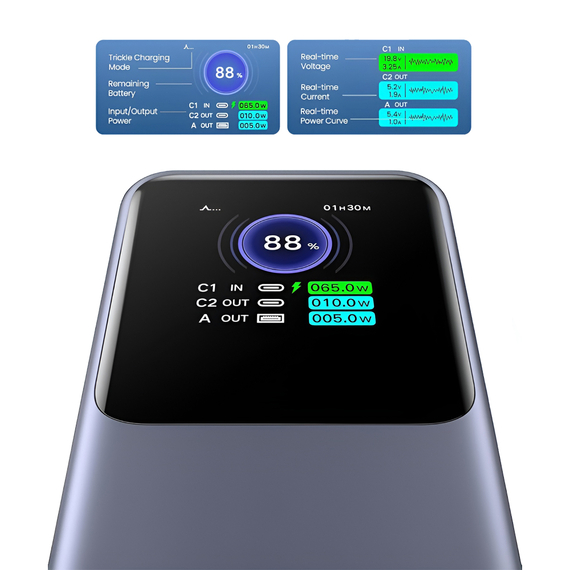 UGREEN Power Bank Nexode Flight Approved 20000mAh, 130W, gri, 2 image