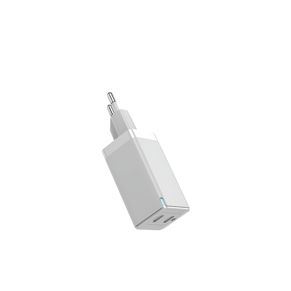Încărcător de perete pentru cască GaN 1*USB-A+2*Type-C 65W 6A, alb