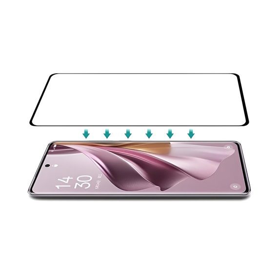 Cască diamant sticlă 5D Oppo Reno 10 Pro 5G, negru, 2 image