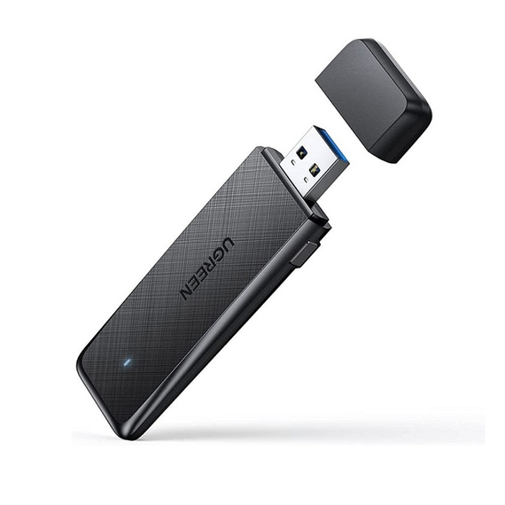 UGREEN Adaptor WiFi USB AC1300 11ac Dual-Band 2.4GHz/400Mbps 5GHz/867Mbps | CM492, Negru