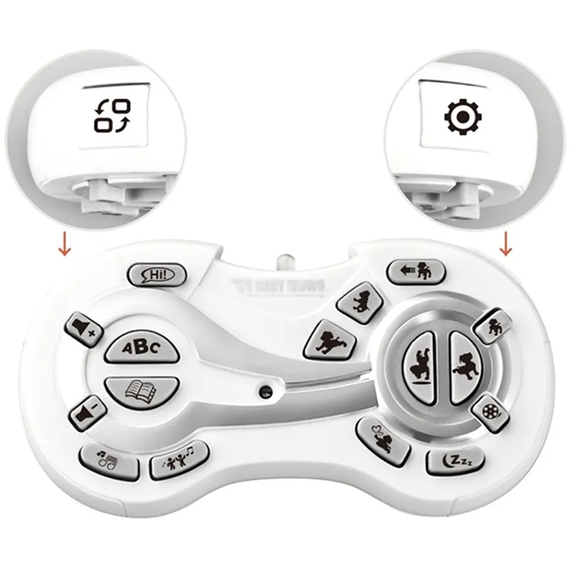 JJR/C RC Câine robot inteligent R19, alb, 2 image