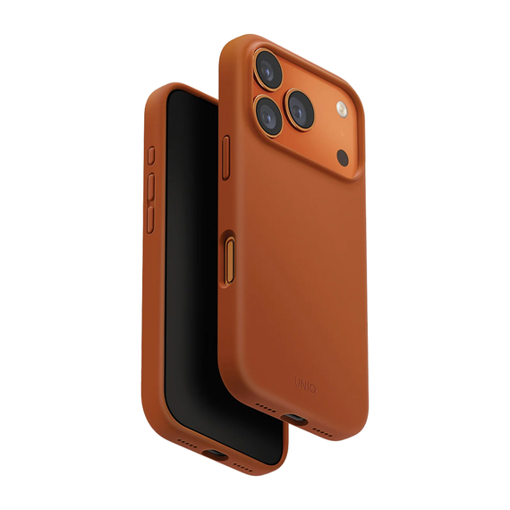 Husă Uniq pentru iPhone 17 Pro (2025) 6.3 Hybrid Magclick Lino, Sunset Orange