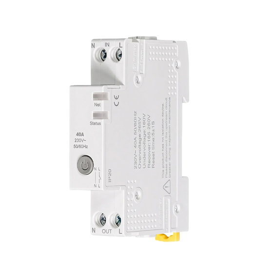 Moes Zigbee Circuit Breaker 1P 40A cu monitorizare a energiei (OCP / OVP / UVP)
