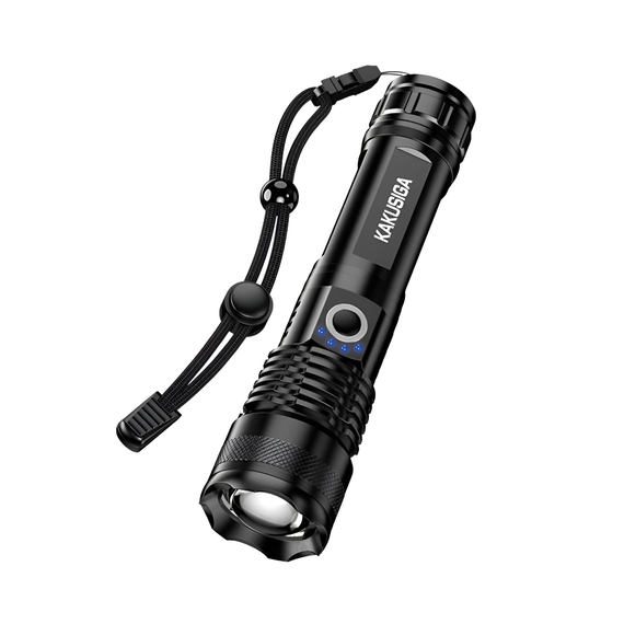 KAKU KSC-1558 Lanternă telescopică de exterior cu zoom LED de înaltă luminozitate, negru