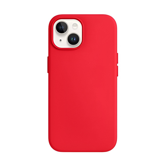 Husă pentru cască Silicon Soft Touch iPhone 15 Plus/14 Plus, roșu
