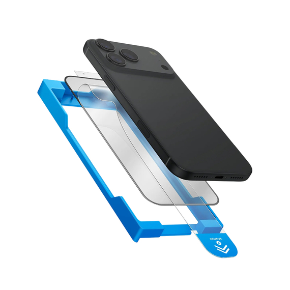 Uniq Glass Screen Protector pentru iPhone 17 Pro (2025) 6.3 Vivid Exofit Optix Covex Aplicator, negru, 2 image