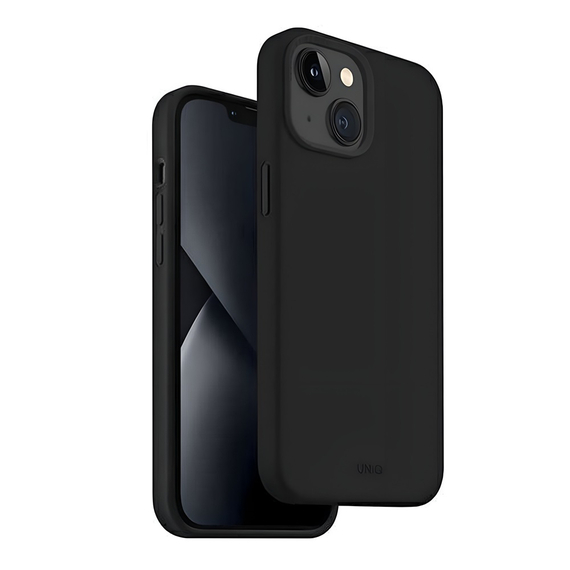 Carcasă Uniq Liquid Silicone Lino Midnight pentru iPhone 14, negru