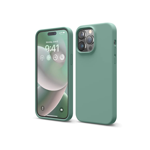Husă pentru cască Liquid Silicone iPhone 14 Pro Max, verde