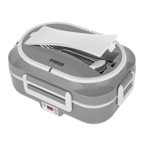 NOVEEN Lunch Box LB640 12/24/220-240 Volt, 24x18,5x11 cm, interior INOX, putere 60 W Gri închis, 2 image