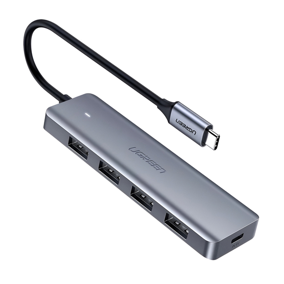 UGREEN HUB 4in1 Type-C 3.0 la 4*USB-A 3.0, până la 5Gpbs CM219, Gri