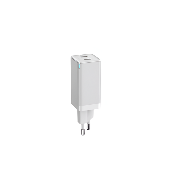 Încărcător de perete pentru cască GaN 1*USB-A+2*Type-C 65W 6A, alb, 2 image