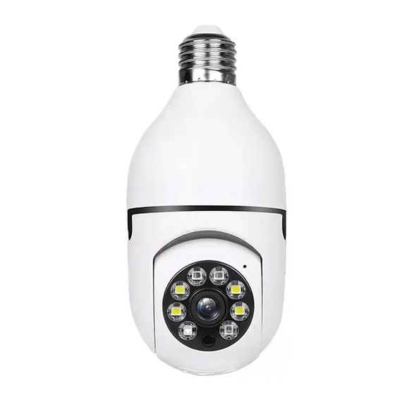 Bec E27 Wi-Fi Smart Camera 2MP 1080P App Tuya, alb