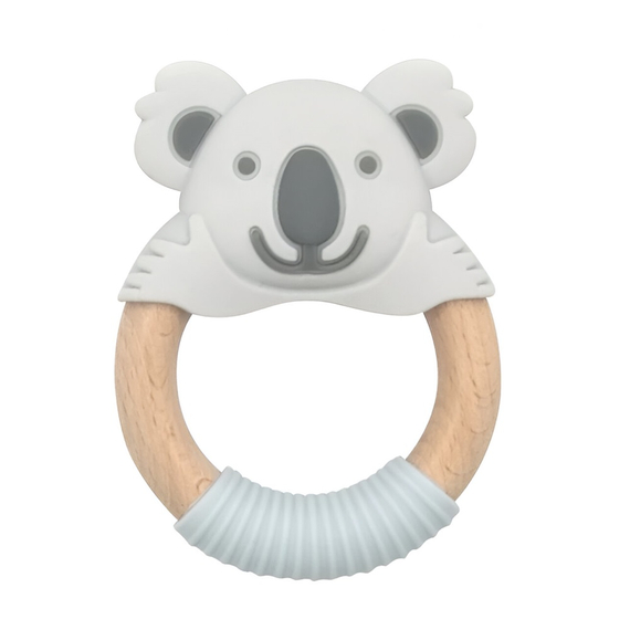Bibipals Inel de dentiție Koala, gri și cărbune