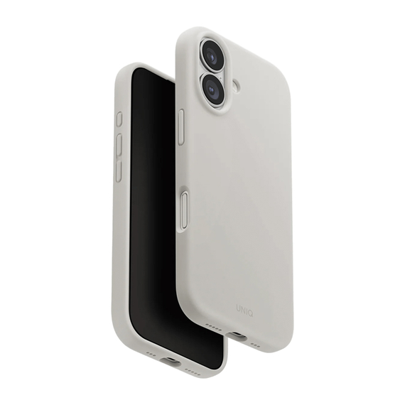 Husă Uniq pentru iPhone 17 (2025) 6.3 Hybrid Magclick Lino, Mist Grey