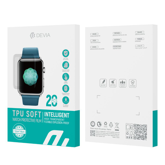 Devia Intelligent TPU Soft Anti-explozie Film frontal pentru ceas (20PCS), 2 image