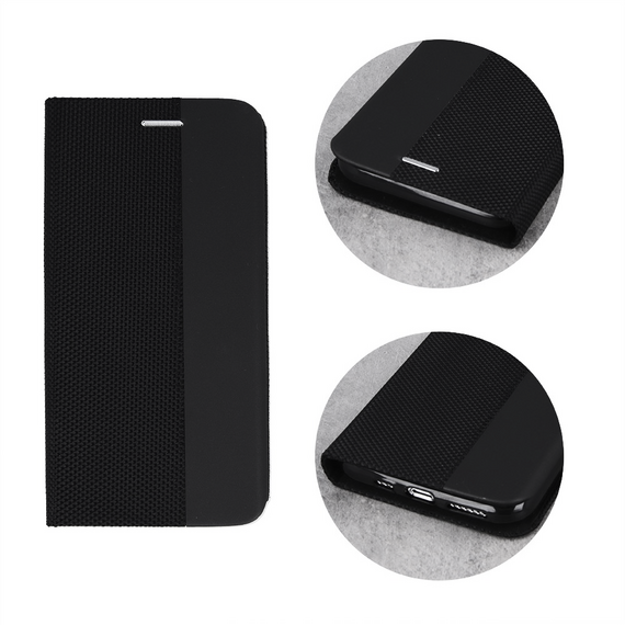 WOO Case Shell Flip Nylon Samsung A15 4G, negru, 2 image
