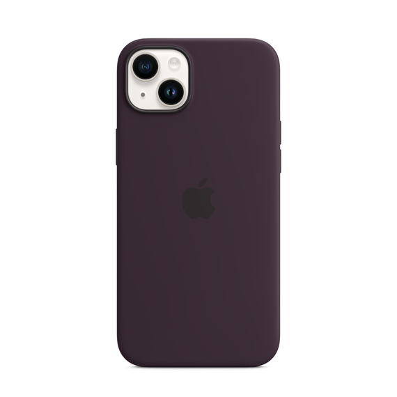 Carcasă originală din silicon cu MagSafe pentru iPhone 15 Plus/14 Plus, Elderberry