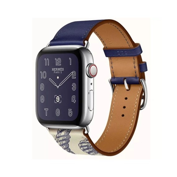 VPG Rhea Series Real Leather iWatch Strap 38/40/41mm Albastru, 2 image