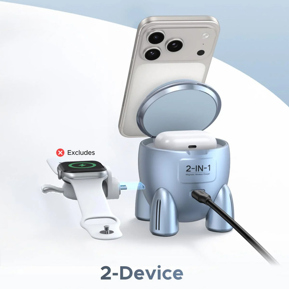 Încărcător wireless magnetic 2 în 1 UGREEN | W713, 2 image
