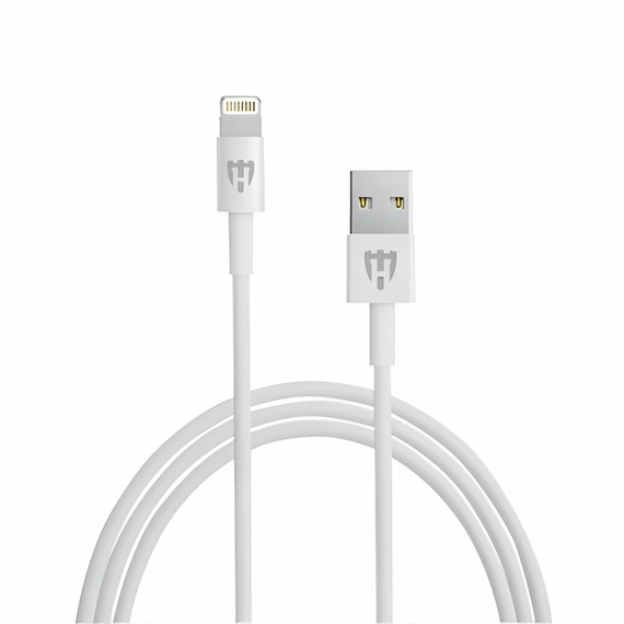 Cablu pentru cască USB către Lightning Basic 2.1A 1m, alb