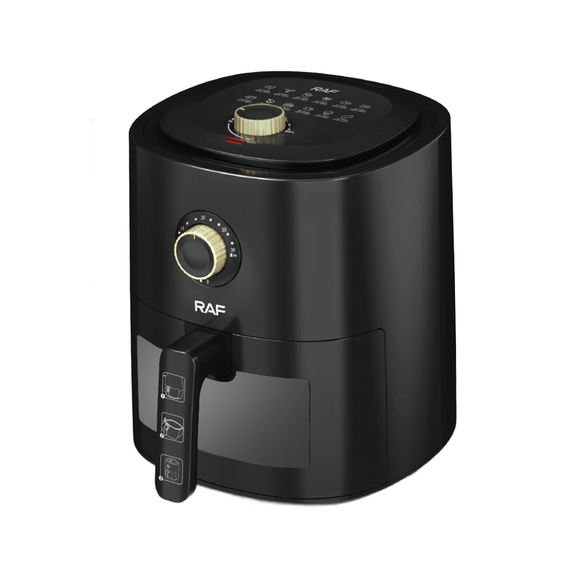 Raf Air Fryer R.5332B, fereastră transparentă, 4L, 1300W, negru
