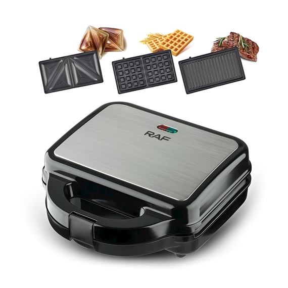 Raf Sandwich Maker R.210B, 3in1, 750W, 2 image