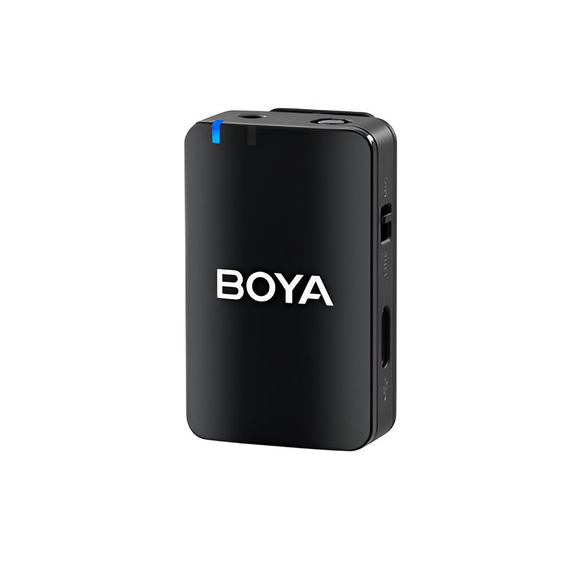 Boya Microfon fără fir 3-in-1 cu înregistrare încorporată (BOYAMIC), 3 adaptoare audio, Lavaier inclus, negru, 2 image