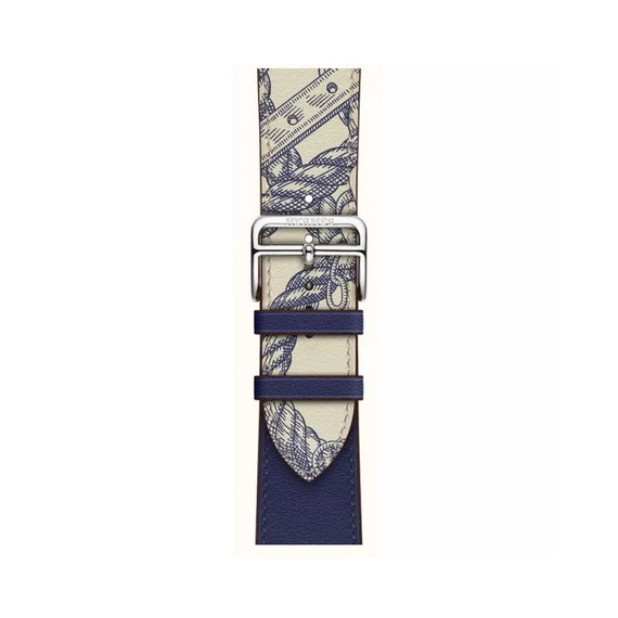VPG Rhea Series Real Leather iWatch Strap 38/40/41mm Albastru
