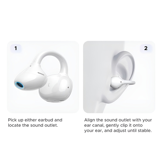 UGREEN TWS Open Ear ClipBuds Pro | WS218, alb, 2 image