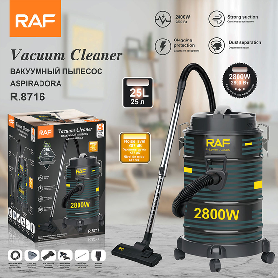 Aspirator industrial Raf R.8716, 2800W, negru, 3 image