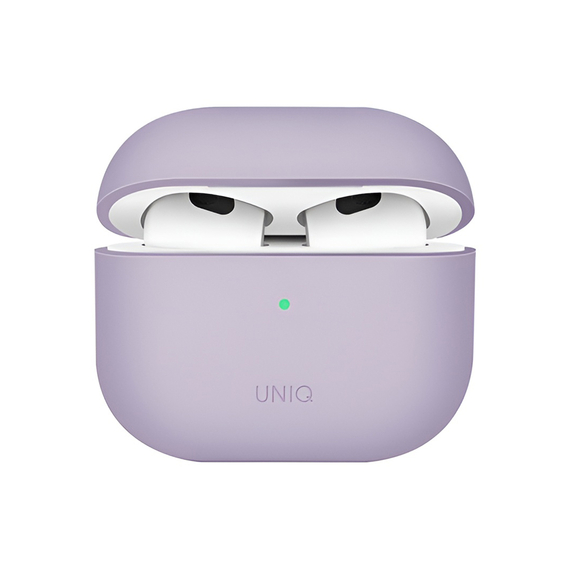 Husă Uniq Silicon Lino Hybrid Lilac pentru AirPods 3rd Gen, Lavander