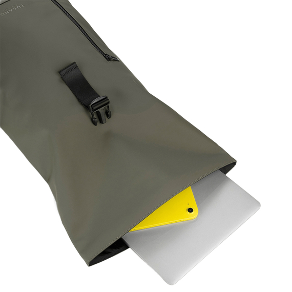 Rucsac Tucano Gommo Rolltop 15.6", verde militar, 2 image