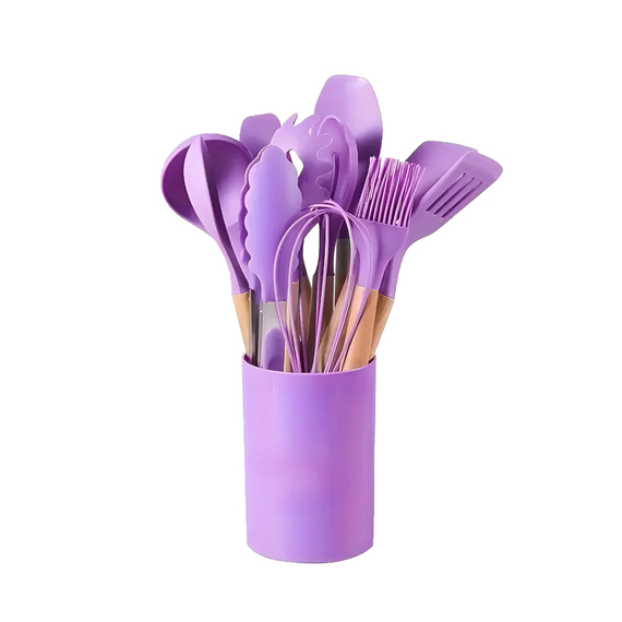 Set de ustensile de bucătărie 12 bucăți (dimensiune mică), Lilac