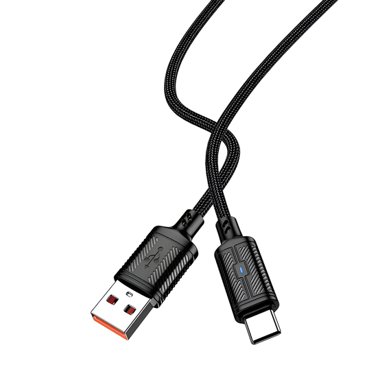 Jokade Cablu USB la tip C 3A 1,2 m cu deconectare inteligentă JA049, negru, 2 image
