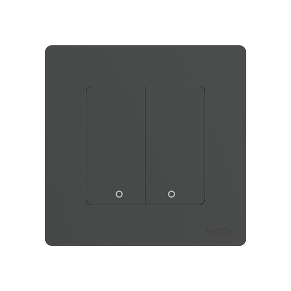 Moes Zigbee Star Ring Smart Push Button Switch 2 Gang (neutru opțional), gri