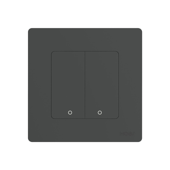 Moes Zigbee Star Ring Smart Push Button Swicth 2 Gang CR2032, gri