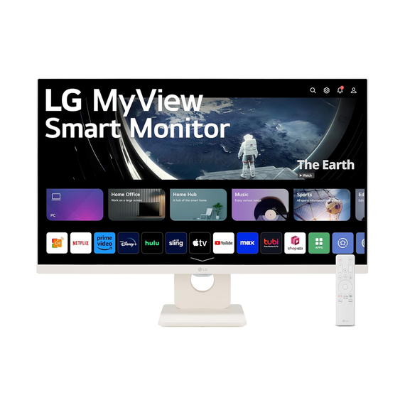 Monitor LG 27SR50F-W Smart LED IPS, 27", Full HD, 60Hz, HDR10, WebOS, argintiu