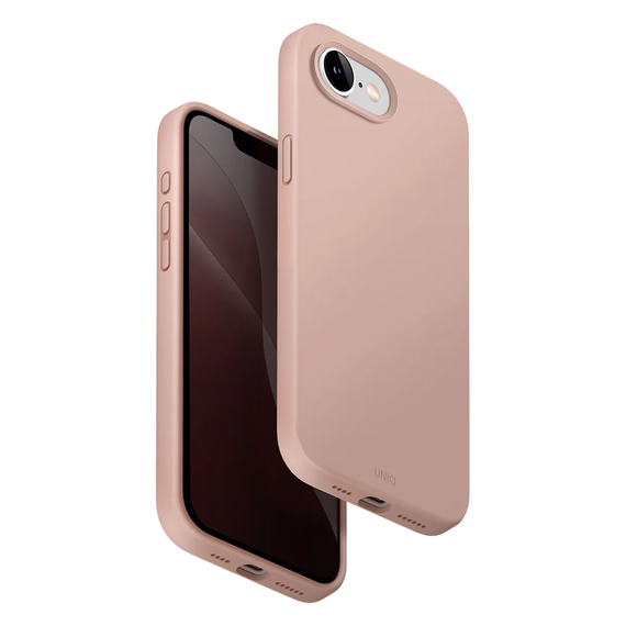 Husă Uniq pentru iPhone 16E (2025) Hybrid Magclik Charging Lino, roz
