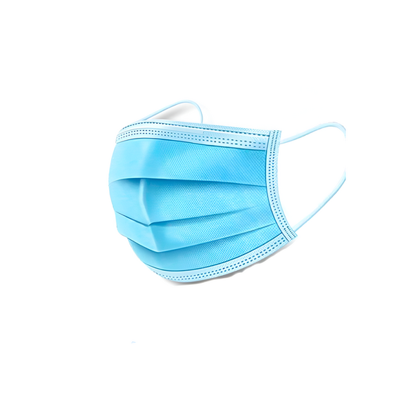 Mască facială de unică folosință SSS Helmet, 3 straturi, albastră. 50pcs/box/ Masca faciala de unica folosinta. Albastră