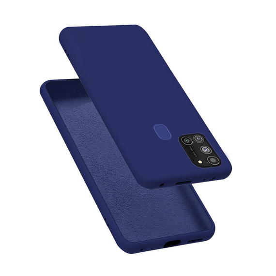 Husă pentru cască Liquid Silicone Samsung A21S, albastru