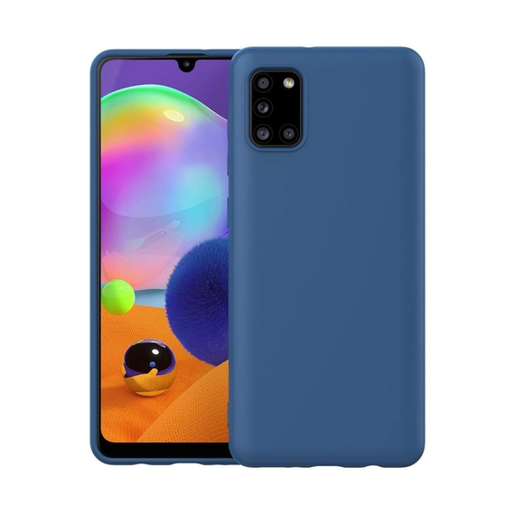 Husă pentru cască Liquid Silicone Samsung A31, albastru